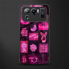 black pink aesthetic collage glass case for mi 11 ultra 5g image