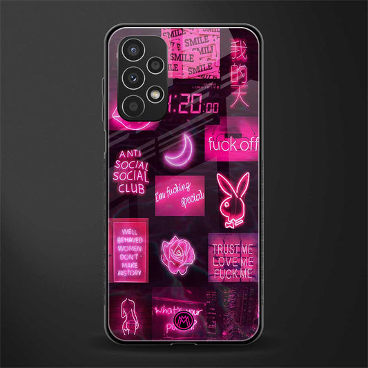 black pink aesthetic collage back phone cover | glass case for samsung galaxy a13 4g