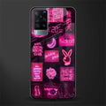 black pink aesthetic collage glass case for vivo x60 image