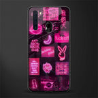 black pink aesthetic collage glass case for samsung a21 image