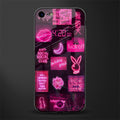 black pink aesthetic collage glass case for iphone se 2020 image