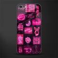 black pink aesthetic collage glass case for iphone 6s image