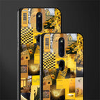 black yellow aesthetic collage glass case for oppo f11 pro image-2