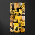 black yellow aesthetic collage glass case for vivo u20 image