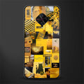 black yellow aesthetic collage glass case for vivo s1 pro image