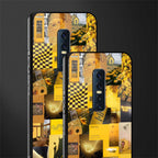 black yellow aesthetic collage glass case for vivo v17 pro image-2