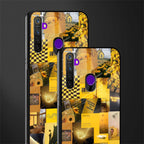 black yellow aesthetic collage glass case for realme 5 image-2