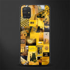 black yellow aesthetic collage glass case for samsung galaxy a51 image