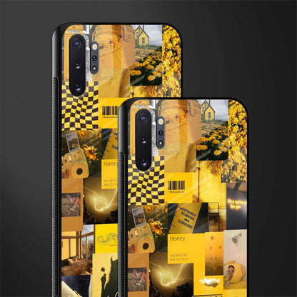 black yellow aesthetic collage glass case for samsung galaxy note 10 plus image-2