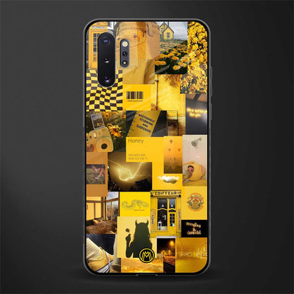 black yellow aesthetic collage glass case for samsung galaxy note 10 plus image
