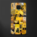 black yellow aesthetic collage glass case for poco m2 pro image