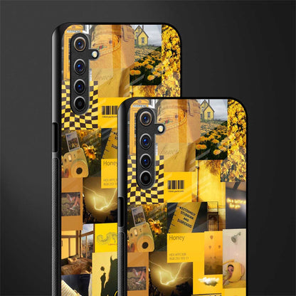 black yellow aesthetic collage glass case for realme 6i image-2