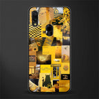 black yellow aesthetic collage glass case for redmi note 7 image