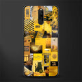 black yellow aesthetic collage glass case for redmi 8 image