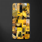 black yellow aesthetic collage glass case for redmi 8 image