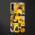 black yellow aesthetic collage glass case for mi a3 redmi a3 image