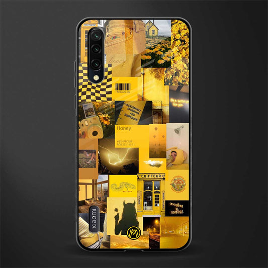 black yellow aesthetic collage glass case for mi a3 redmi a3 image