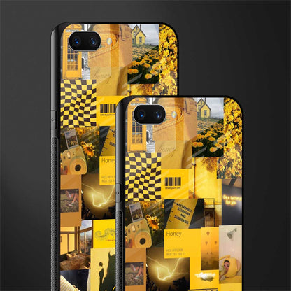 black yellow aesthetic collage glass case for oppo a3s image-2