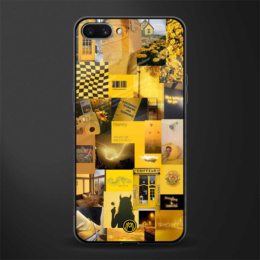 black yellow aesthetic collage glass case for realme c1 image