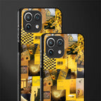black yellow aesthetic collage glass case for mi 11 lite image-2