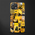 black yellow aesthetic collage glass case for mi 11 lite image