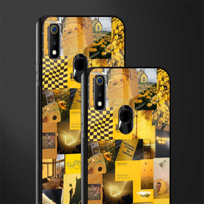 black yellow aesthetic collage glass case for realme 3 pro image-2