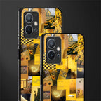 black yellow aesthetic collage glass case for vivo y75 5g image-2