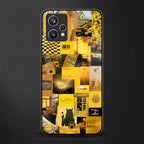 black yellow aesthetic collage glass case for realme 9 4g image