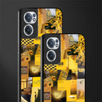 black yellow aesthetic collage glass case for oneplus nord ce 2 5g image-2