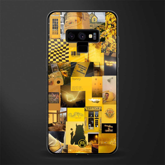 black yellow aesthetic collage glass case for samsung galaxy note 9 image