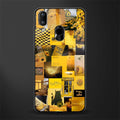 black yellow aesthetic collage glass case for vivo y95 image