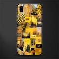 black yellow aesthetic collage glass case for vivo v11 pro image