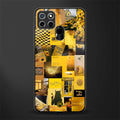 black yellow aesthetic collage glass case for realme narzo 20 image