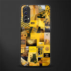 black yellow aesthetic collage glass case for realme 7 image