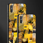 black yellow aesthetic collage glass case for redmi 9a image-2