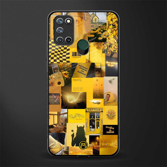 black yellow aesthetic collage glass case for realme 7i image