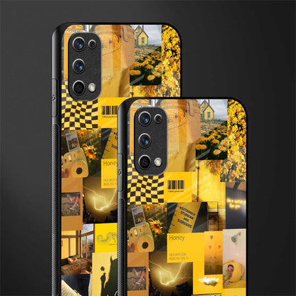 black yellow aesthetic collage glass case for realme 7 pro image-2