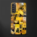 black yellow aesthetic collage glass case for oppo reno 4 pro image