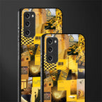 black yellow aesthetic collage glass case for samsung galaxy s20 fe image-2