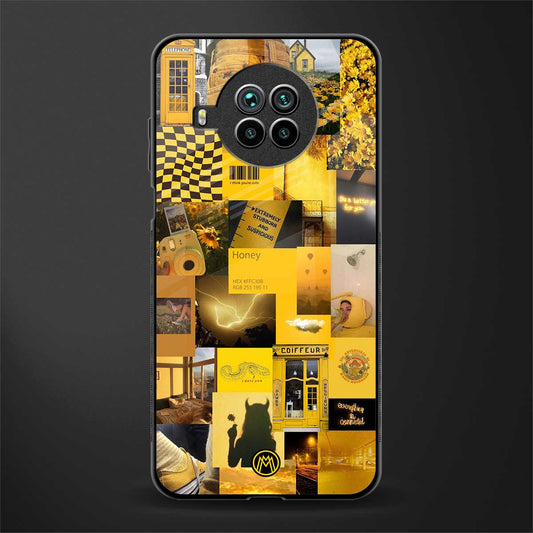 black yellow aesthetic collage glass case for mi 10i image