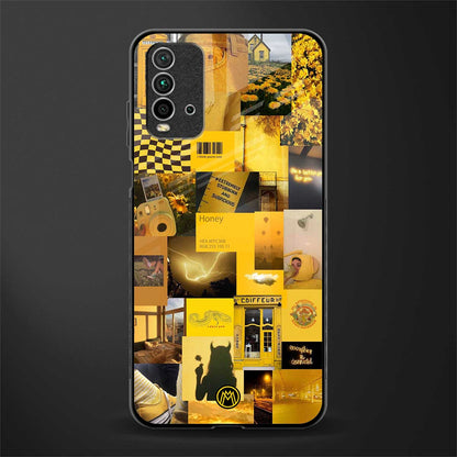 black yellow aesthetic collage glass case for redmi 9 power image