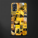 black yellow aesthetic collage glass case for realme x7 image