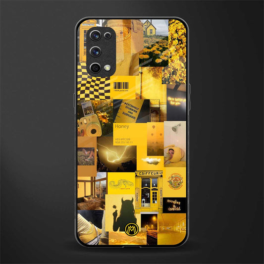 black yellow aesthetic collage glass case for realme x7 pro image