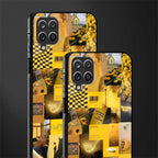 black yellow aesthetic collage glass case for samsung galaxy a12 image-2