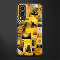 black yellow aesthetic collage glass case for vivo v21e 5g image