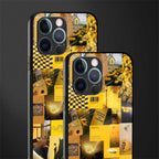black yellow aesthetic collage glass case for iphone 12 pro image-2