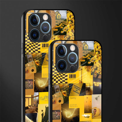 black yellow aesthetic collage glass case for iphone 12 pro image-2