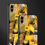 black yellow aesthetic collage glass case for iphone xs max image-2