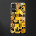 black yellow aesthetic collage back phone cover | glass case for samsung galaxy a13 4g