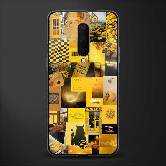 black yellow aesthetic collage glass case for oneplus 7 pro image